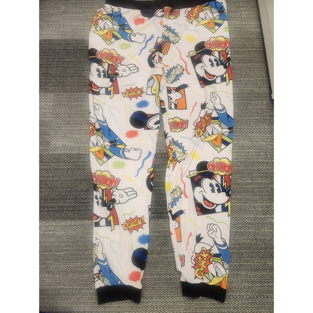 Disney Men's Pajamas Mickey Donald Goofy Pluto Sleep Lounge‎ Pockets Size Large